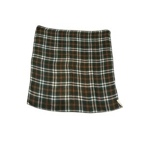 Kinloch Anderson Scotland tartan plaid square scarf neckerchief olive green
